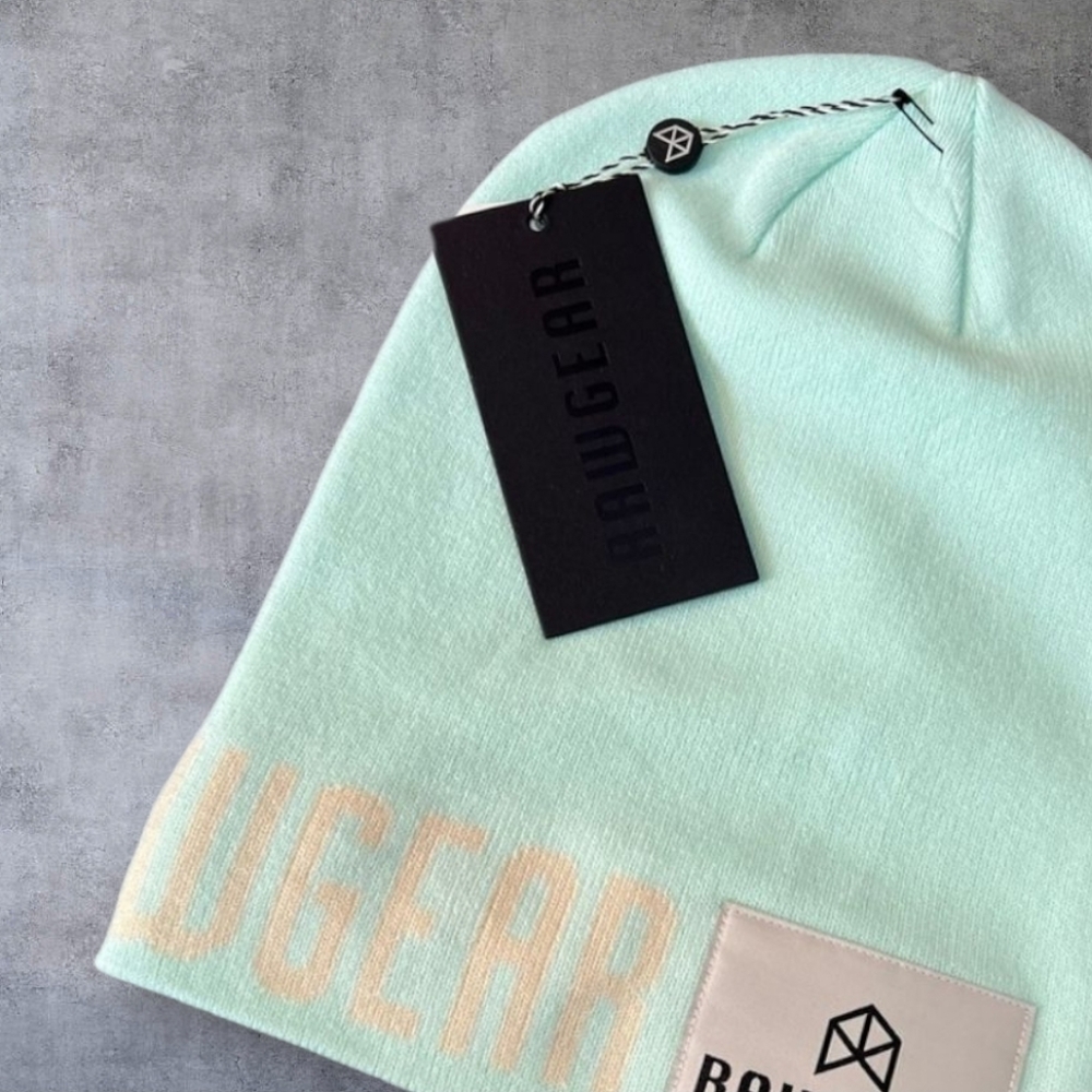 NWT Rawgear Light Aqua Winter Knit Beanie Hat Unisex